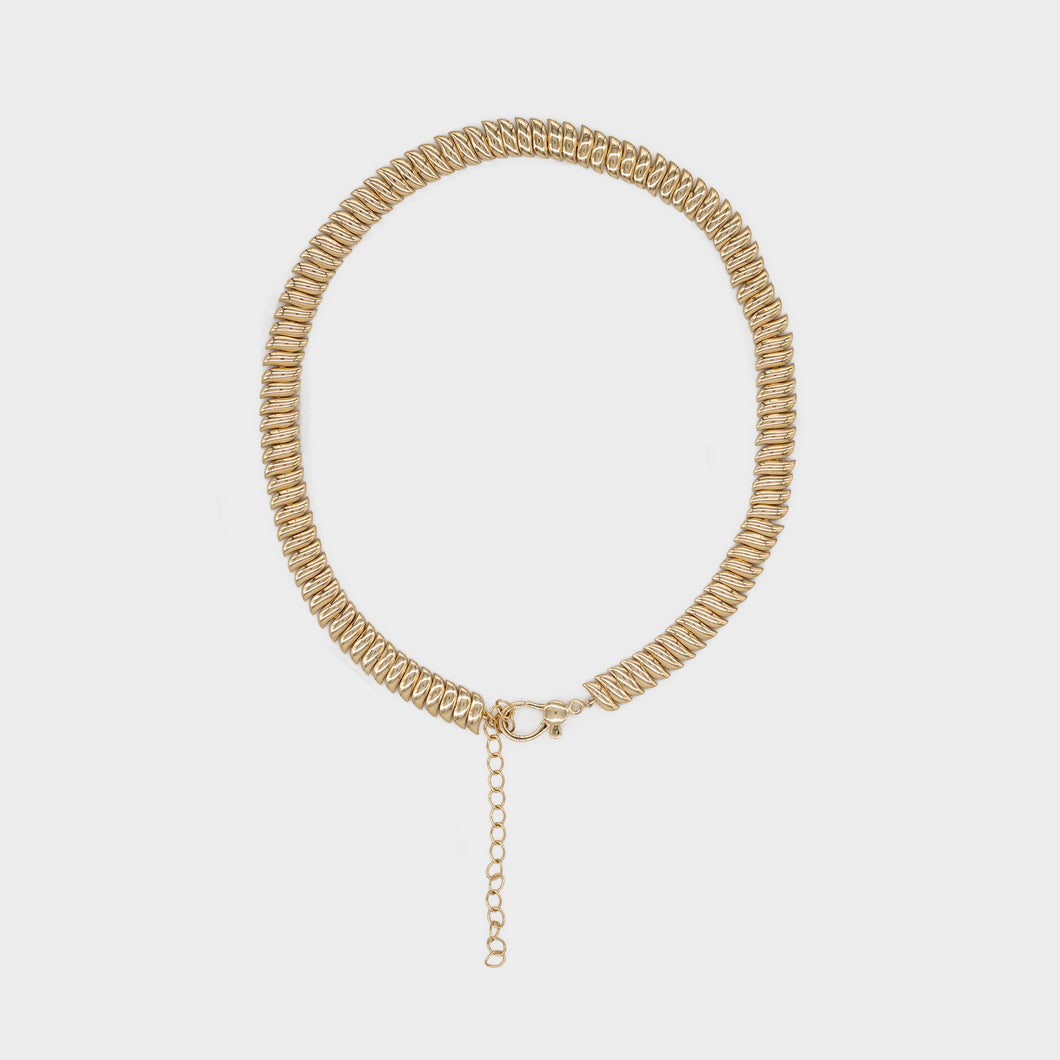 Yellow Gold Snake Necklace